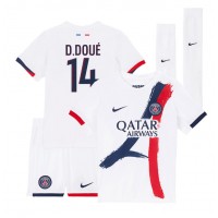 Paris Saint-Germain Desire Doue #14 Udebane Trøje Børn 2024-25 Kortærmet (+ Korte bukser)